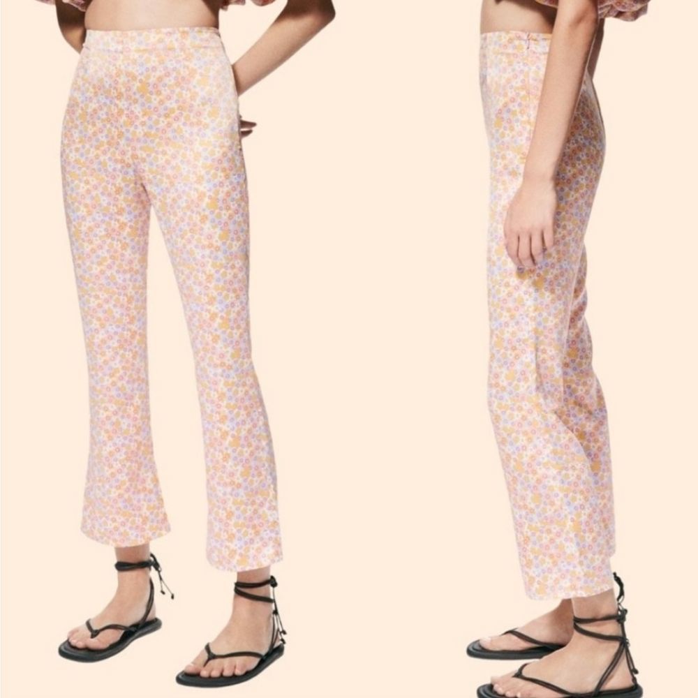 Zara Floral Flare Pants